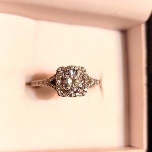 Sterling silver with platinum clad cz ring from HSN shopping channel